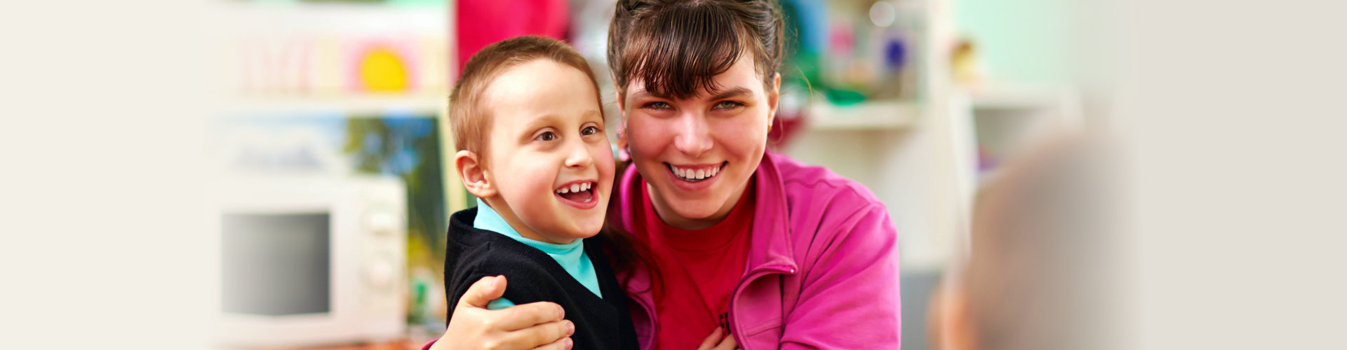 girl and child smiling